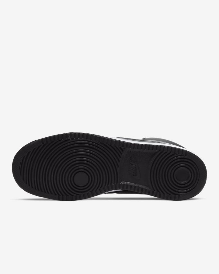 Zapatillas Nike Court Vision Mid Hombre Negras Blancas | OYHLN-5481
