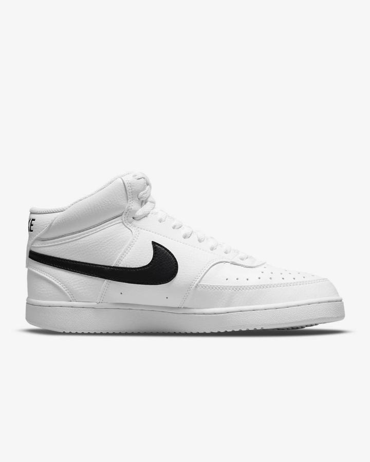 Zapatillas Nike Court Vision Mid Next Nature Hombre Blancas Negras | VWSYP-2541
