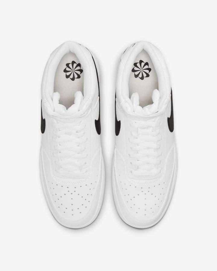 Zapatillas Nike Court Vision Mid Next Nature Hombre Blancas Negras | VWSYP-2541
