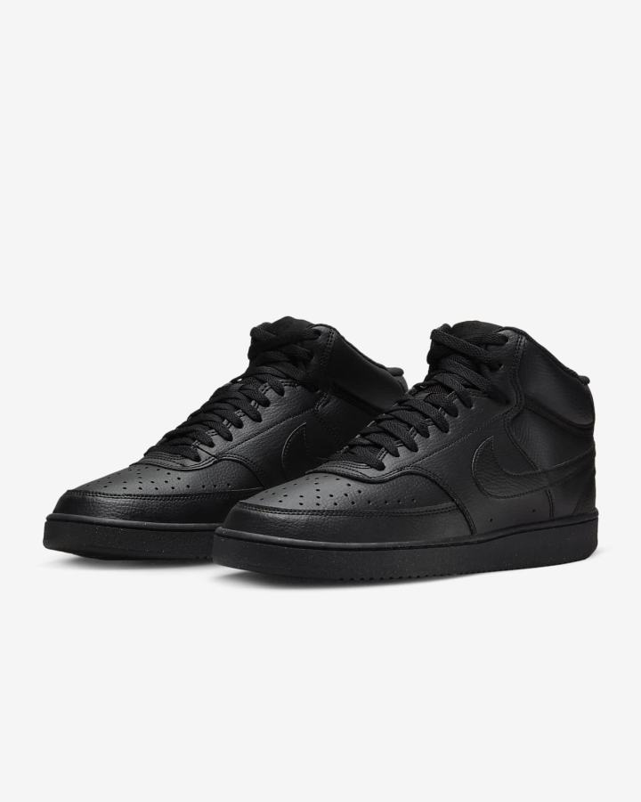 Zapatillas Nike Court Vision Mid Next Nature Hombre Negras | XLZFU-0675