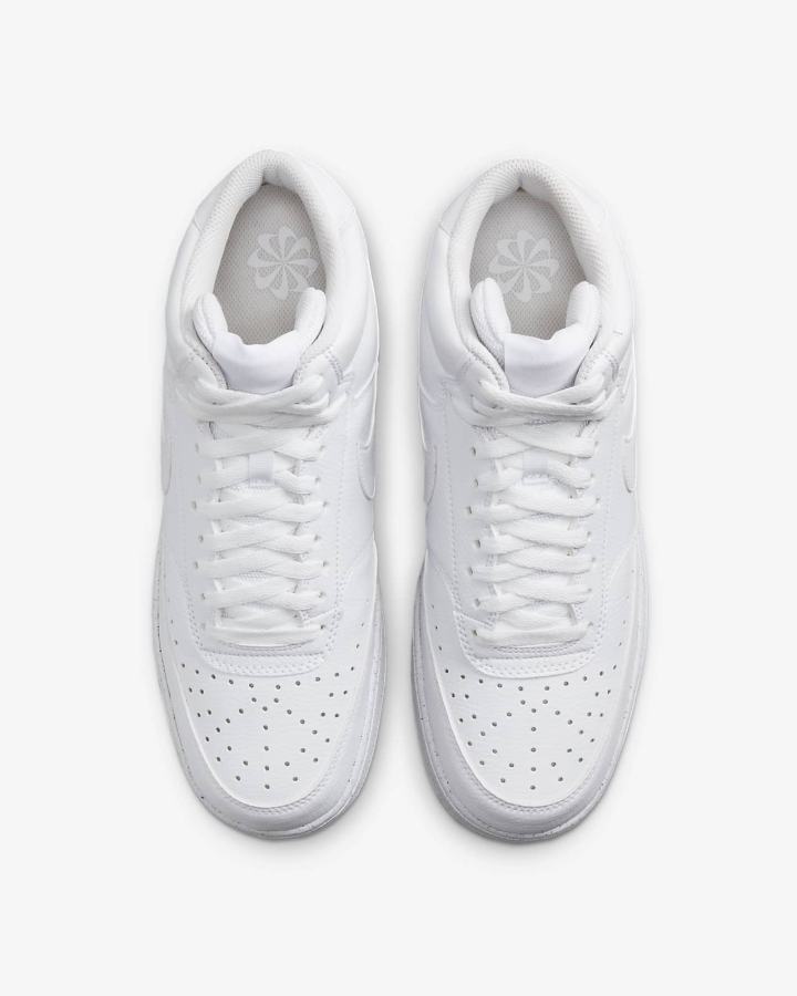 Zapatillas Nike Court Vision Mid Next Nature Hombre Blancas | YHKMV-2135