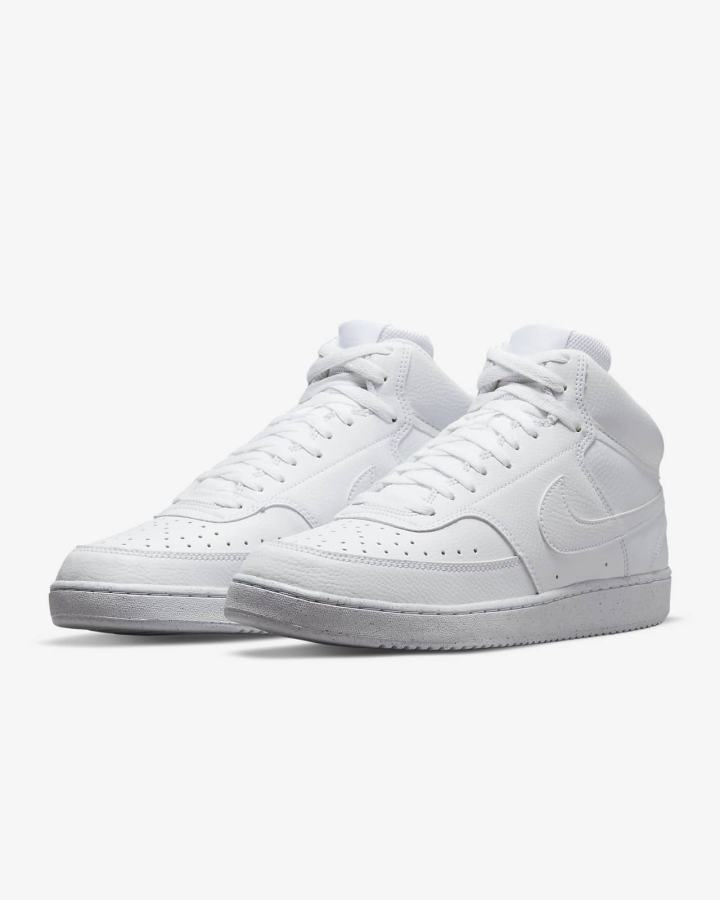 Zapatillas Nike Court Vision Mid Next Nature Hombre Blancas | YHKMV-2135