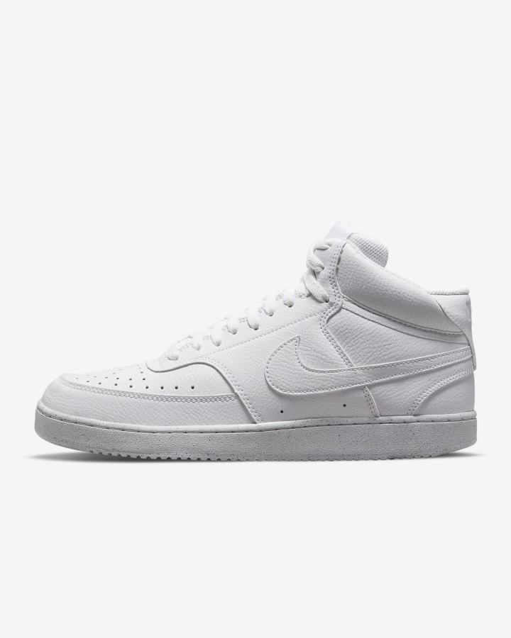 Zapatillas Nike Court Vision Mid Next Nature Hombre Blancas | YHKMV-2135