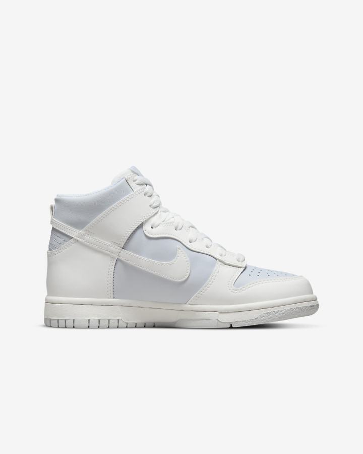 Zapatillas Nike Dunk High Kids Niña Blancas Plateadas Plateadas | BESCI-5021