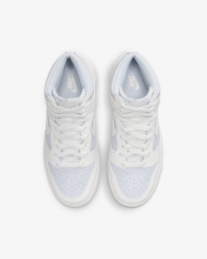Zapatillas Nike Dunk High Kids Niña Blancas Plateadas Plateadas | BESCI-5021