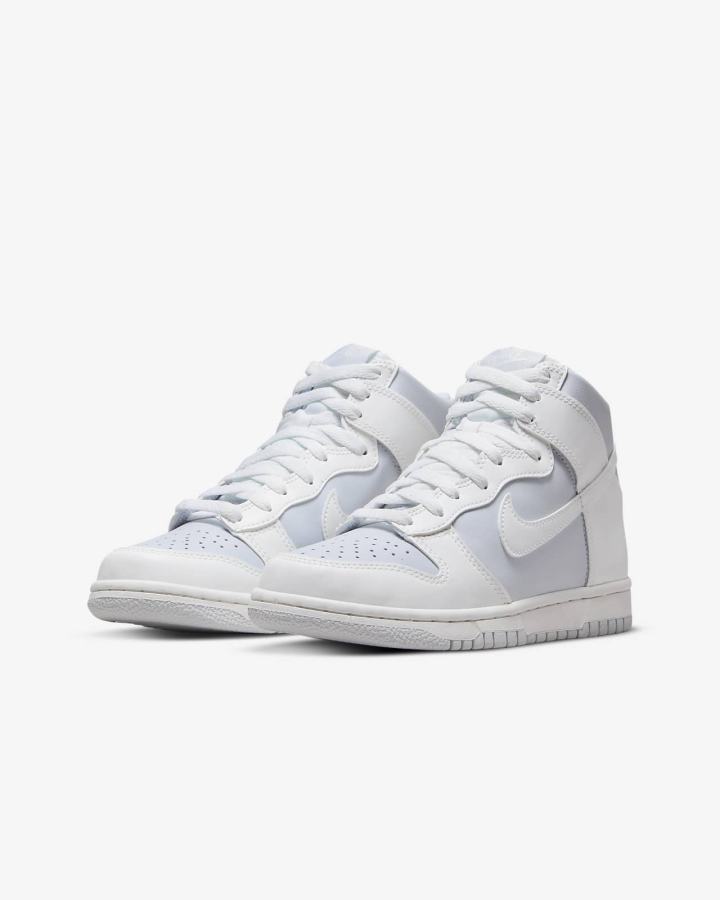 Zapatillas Nike Dunk High Kids Niña Blancas Plateadas Plateadas | BESCI-5021