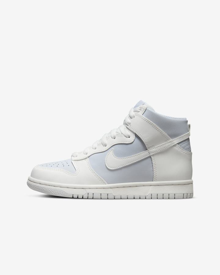Zapatillas Nike Dunk High Kids Niña Blancas Plateadas Plateadas | BESCI-5021