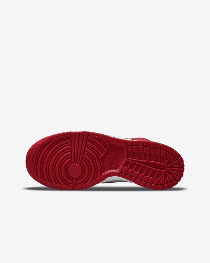 Zapatillas Nike Dunk High Kids Niña Blancas Rojas | GRDBC-4789