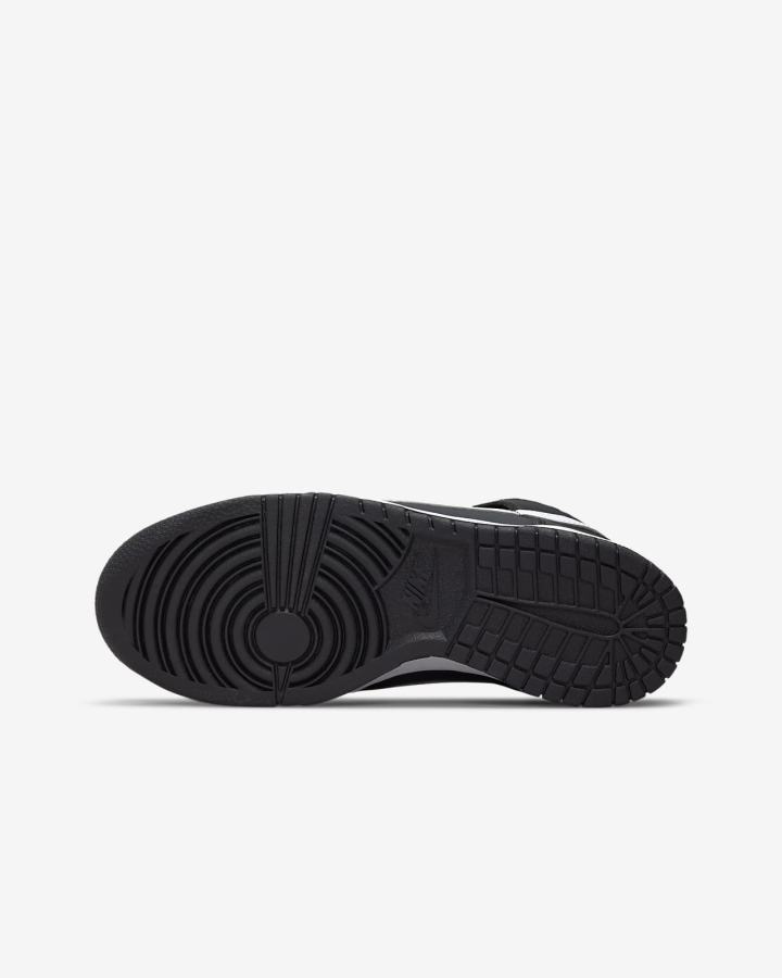 Zapatillas Nike Dunk High Kids Niño Gris Oscuro Negras Blancas | DAZFH-4236