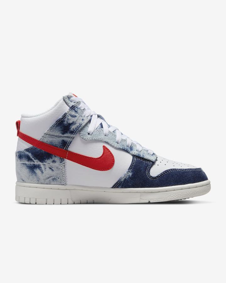 Zapatillas Nike Dunk High Mujer Multicolor Blancas Rojas | MQAEG-3261