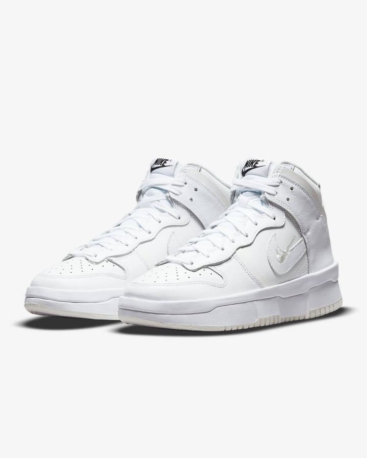Zapatillas Nike Dunk High Up Mujer Blancas Negras Blancas | GNLOD-6834