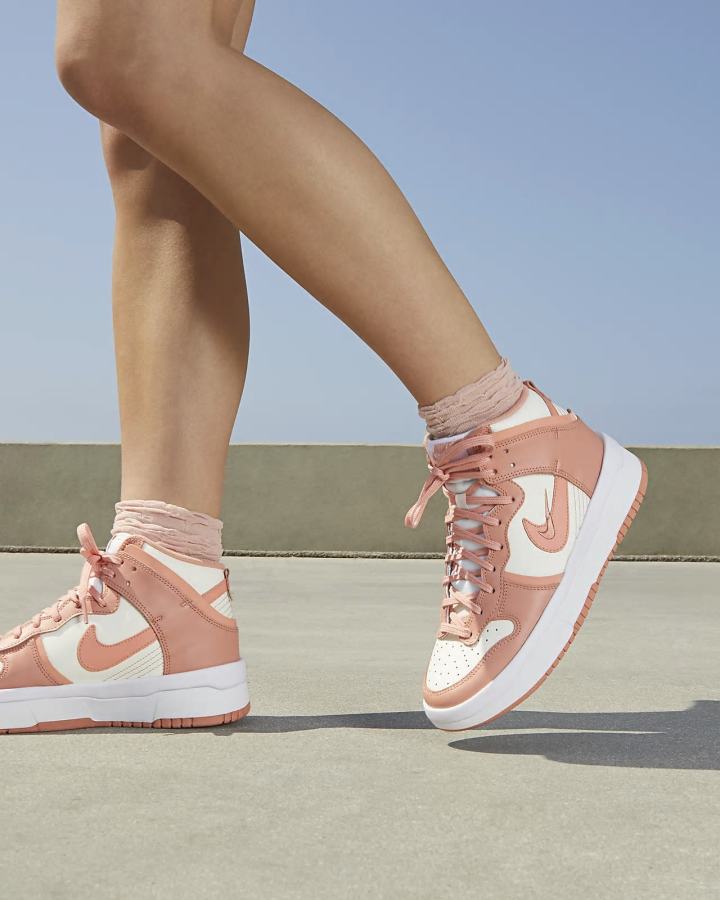 Zapatillas Nike Dunk High Up Mujer Rojas | VENSX-4928