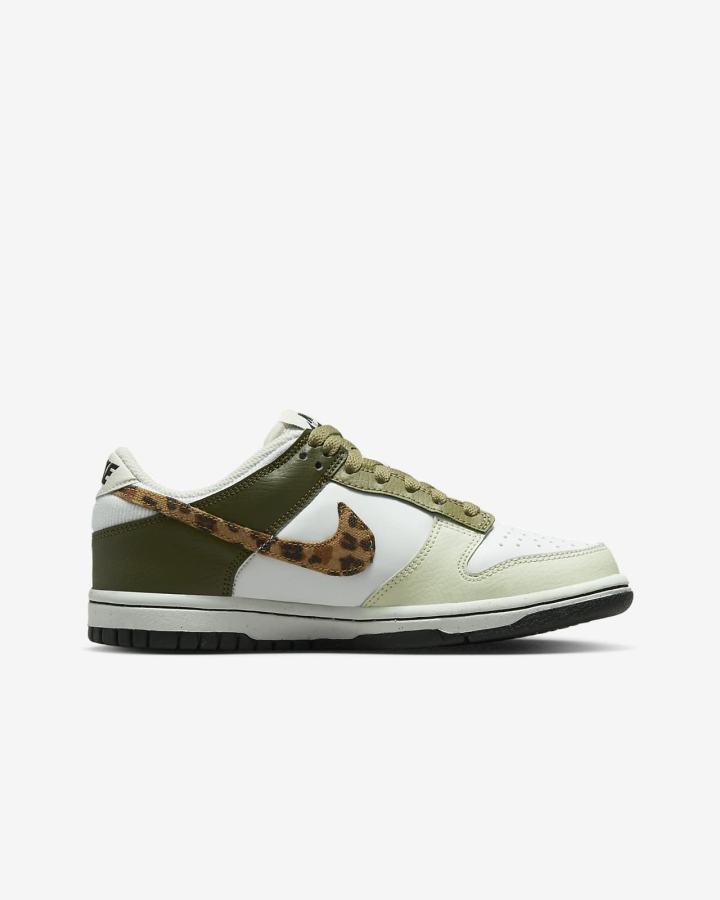 Zapatillas Nike Dunk Low Kids Niño Blancas Verde Negras | JPHSX-0782