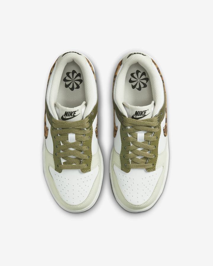 Zapatillas Nike Dunk Low Kids Niño Blancas Verde Negras | JPHSX-0782