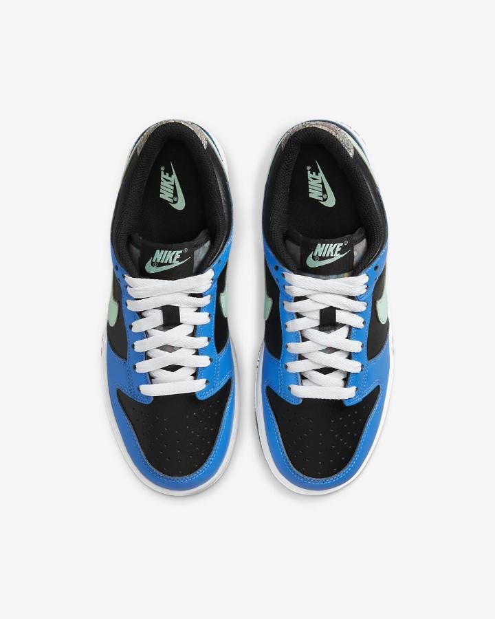 Zapatillas Nike Dunk Low SE Kids Niña Negras Azules Claro Rosas Verde Menta | IUOVT-0459