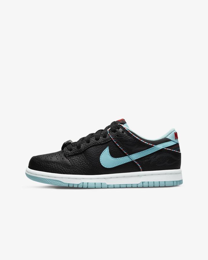 Zapatillas Nike Dunk Low SE Kids Niña Negras Blancas Rojas | MCRSB-3208