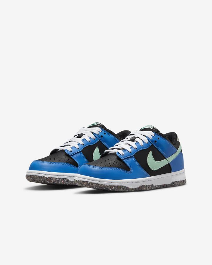Zapatillas Nike Dunk Low SE Kids Niño Negras Azules Claro Rosas Verde Menta | UEDGZ-4830
