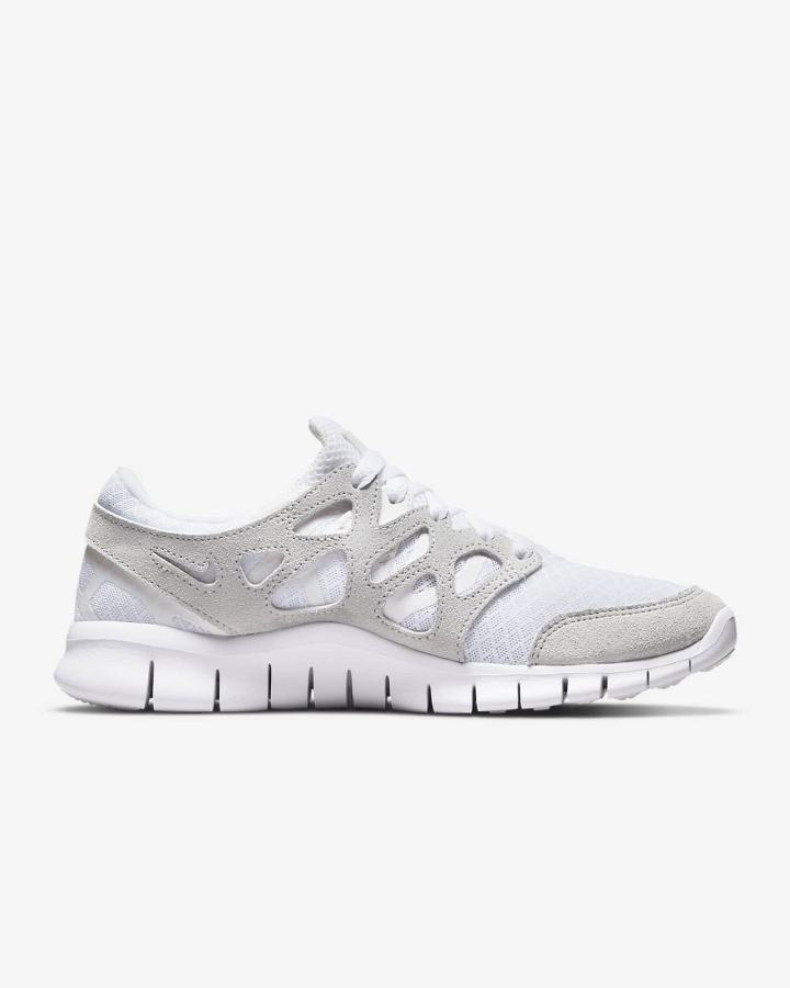 Zapatillas Nike Free Run 2 Mujer Blancas Plateadas Blancas | DGTYI-1857