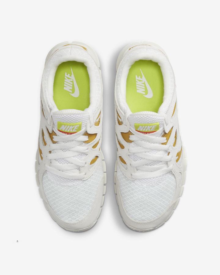 Zapatillas Nike Free Run 2 Mujer Blancas Naranjas | LEYTA-2479