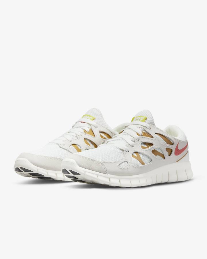 Zapatillas Nike Free Run 2 Mujer Blancas Naranjas | LEYTA-2479