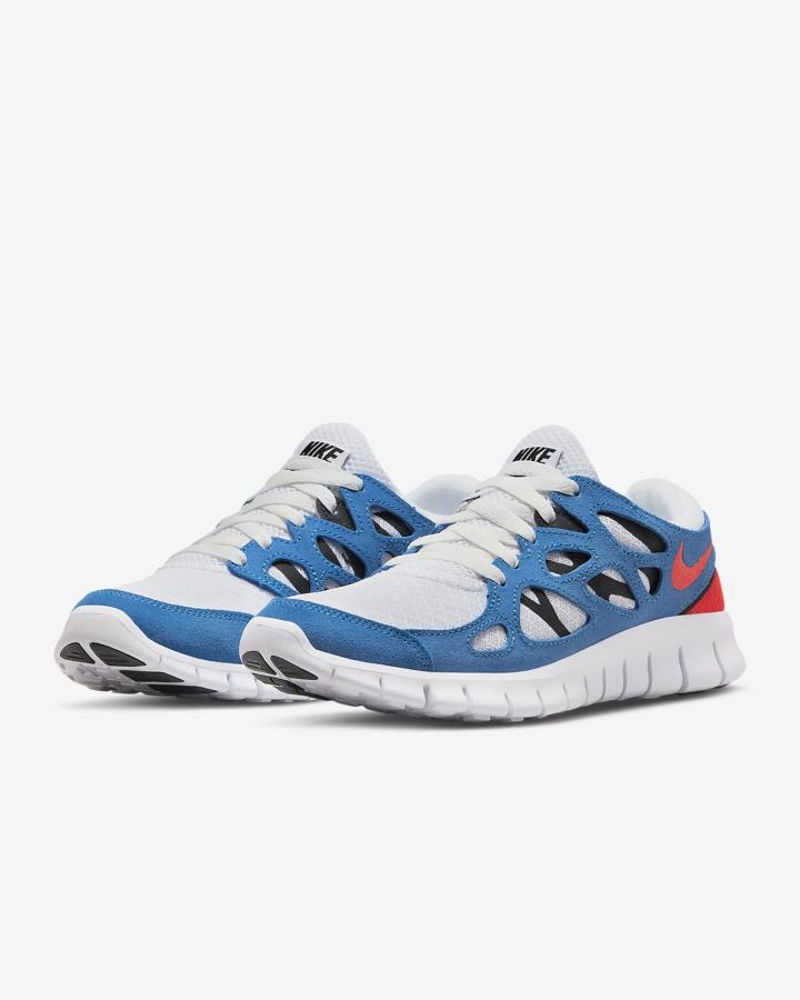 Zapatillas Nike Free Run 2 Mujer Blancas Azules Negras Rojas | XBUAV-5963