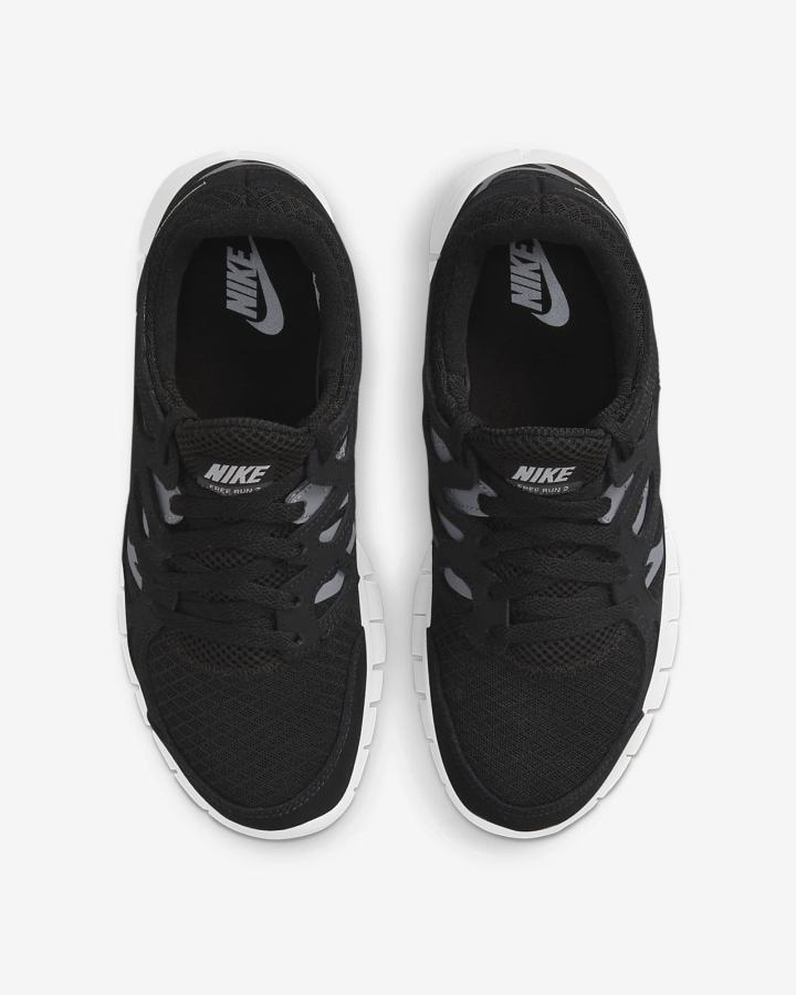 Zapatillas Nike Free Run 2 Mujer Negras Gris Oscuro Blancas | PREDT-9486