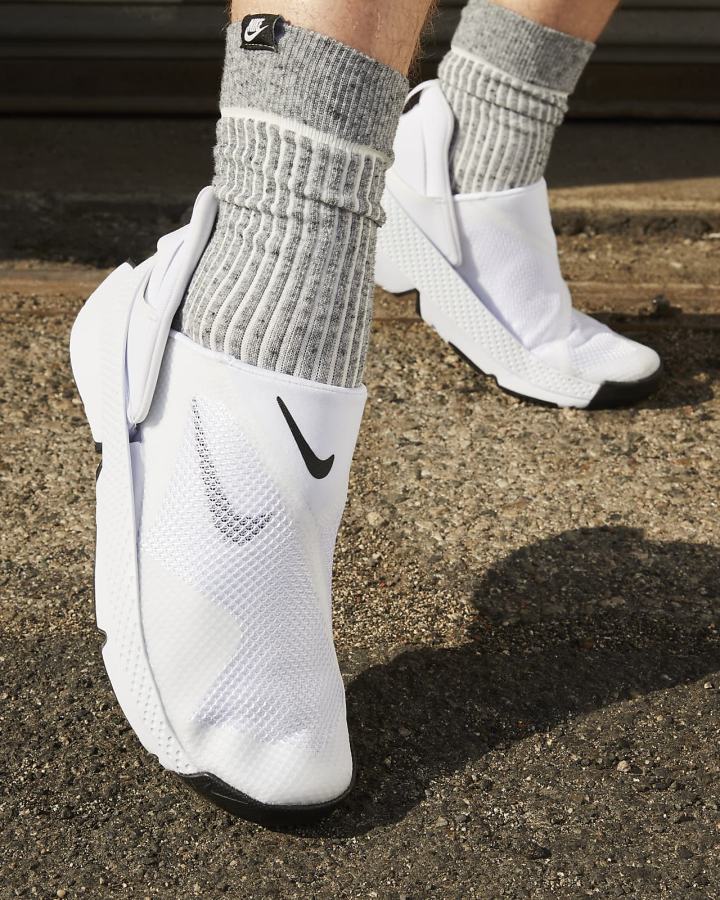 Zapatillas Nike Go FlyEase Hombre Blancas Negras | APKYT-8053