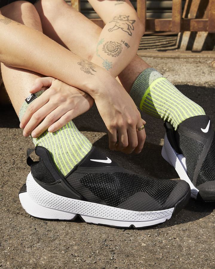 Zapatillas Nike Go FlyEase Mujer Negras Blancas | ARHMQ-1347