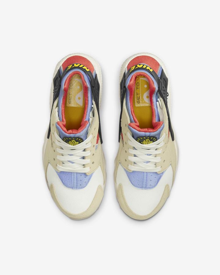 Zapatillas Nike Huarache Run Kids Niña Limón Azules Claro | ROEGF-0683