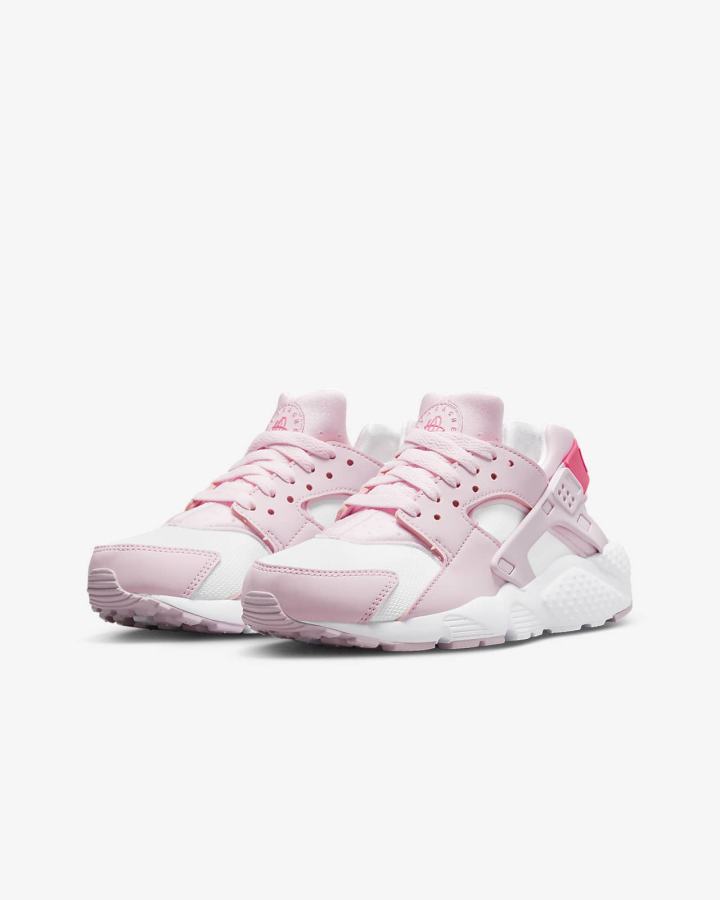 Zapatillas Nike Huarache Run Kids Niña Rosas Blancas Rosas | KQWPC-3721