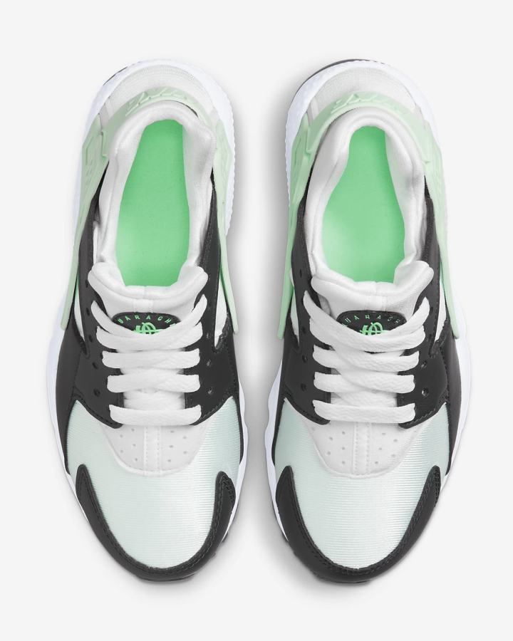 Zapatillas Nike Huarache Run Kids Niño Blancas Verde Menta | ECHRQ-2849