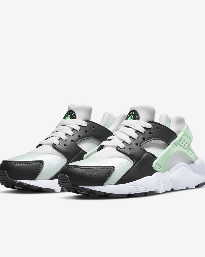 Zapatillas Nike Huarache Run Kids Niño Blancas Verde Menta | ECHRQ-2849