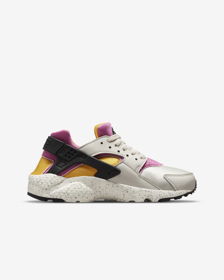 Zapatillas Nike Huarache Run Kids Niño Beige Claro Doradas Negras Rosas | FALME-8901