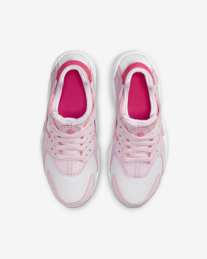 Zapatillas Nike Huarache Run Kids Niño Rosas Blancas Rosas | DNFEG-0863