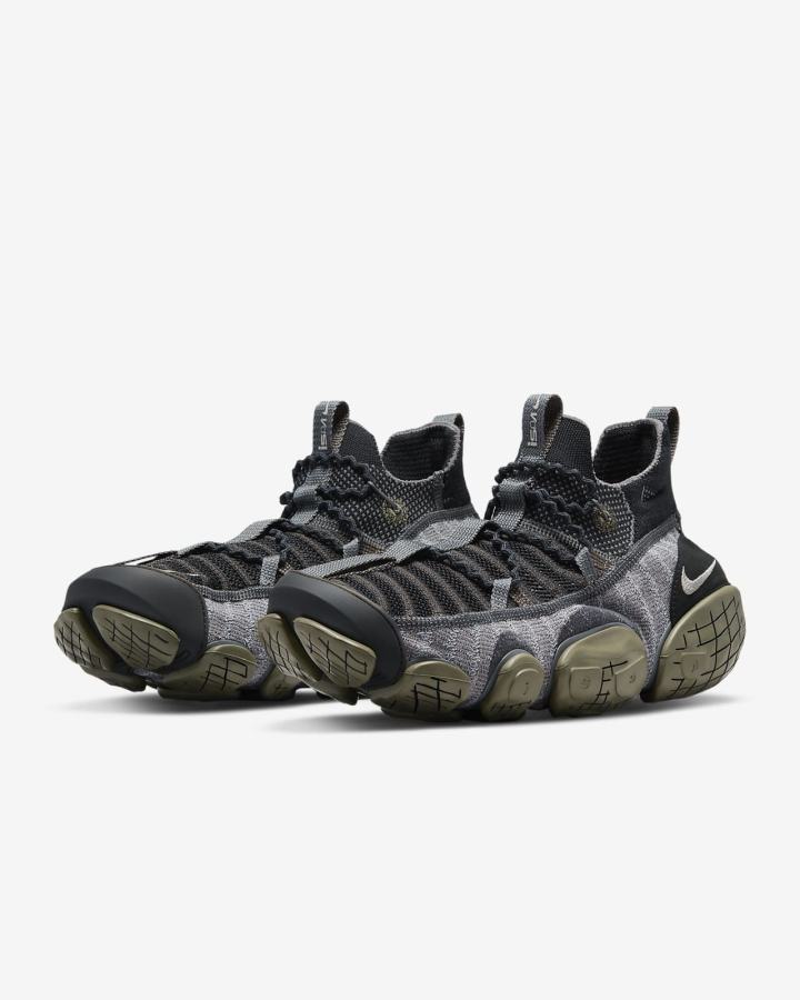 Zapatillas Nike ISPA Link Hombre Negras Verde Oliva Gris | QKVWJ-9806