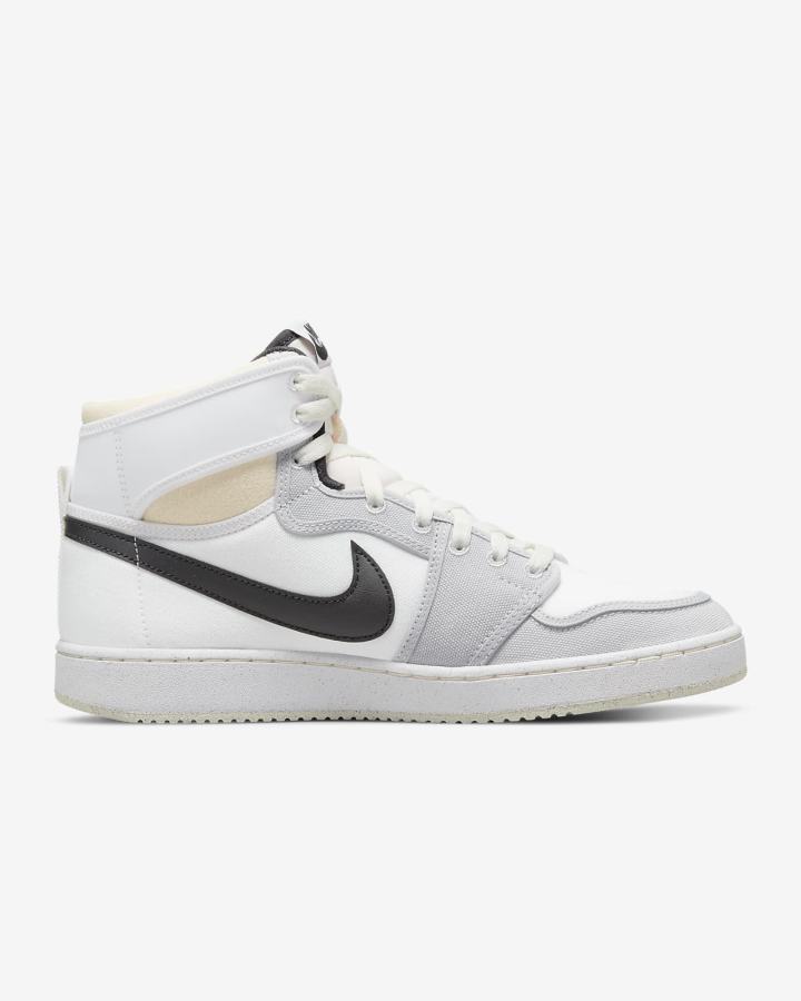 Zapatillas Nike Jordan 1 KO Hombre Blancas Gris Negras | SNBWK-5840