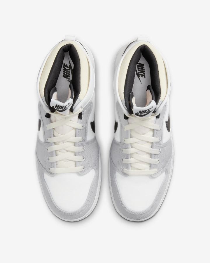 Zapatillas Nike Jordan 1 KO Hombre Blancas Gris Negras | SNBWK-5840
