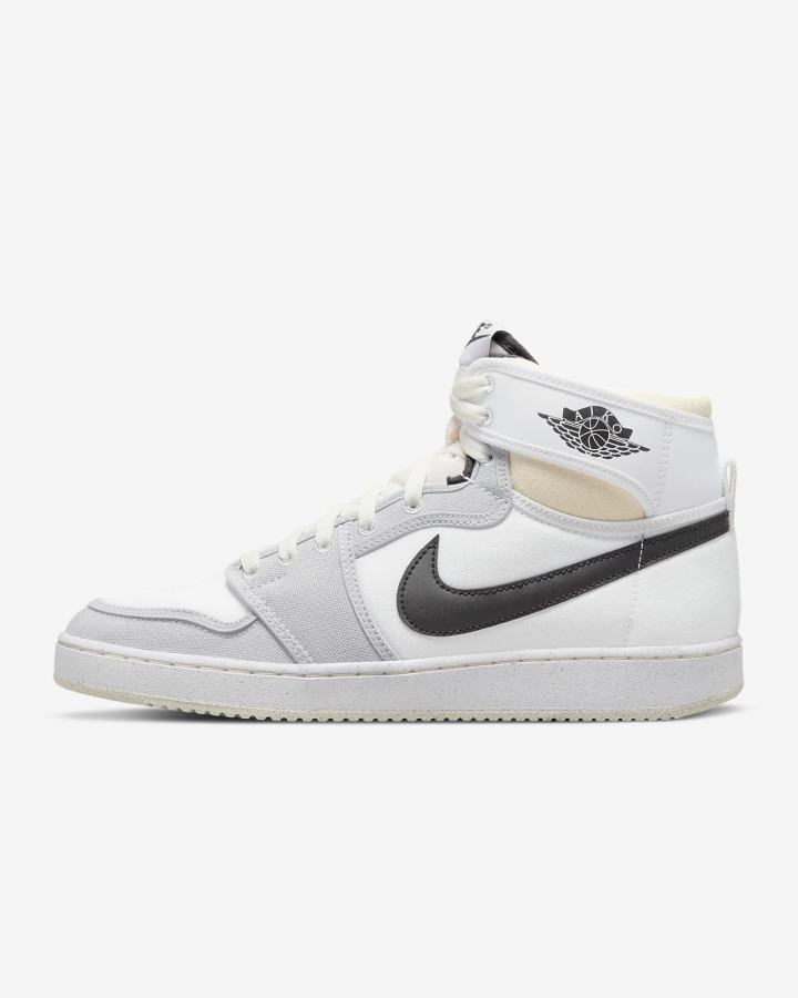 Zapatillas Nike Jordan 1 KO Hombre Blancas Gris Negras | SNBWK-5840