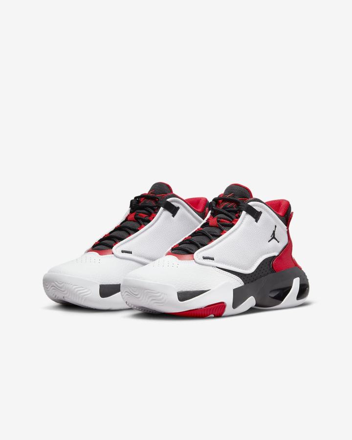 Zapatillas Nike Jordan Max Aura 4 Kids Niña Blancas Rojas Negras | FJSZB-8754