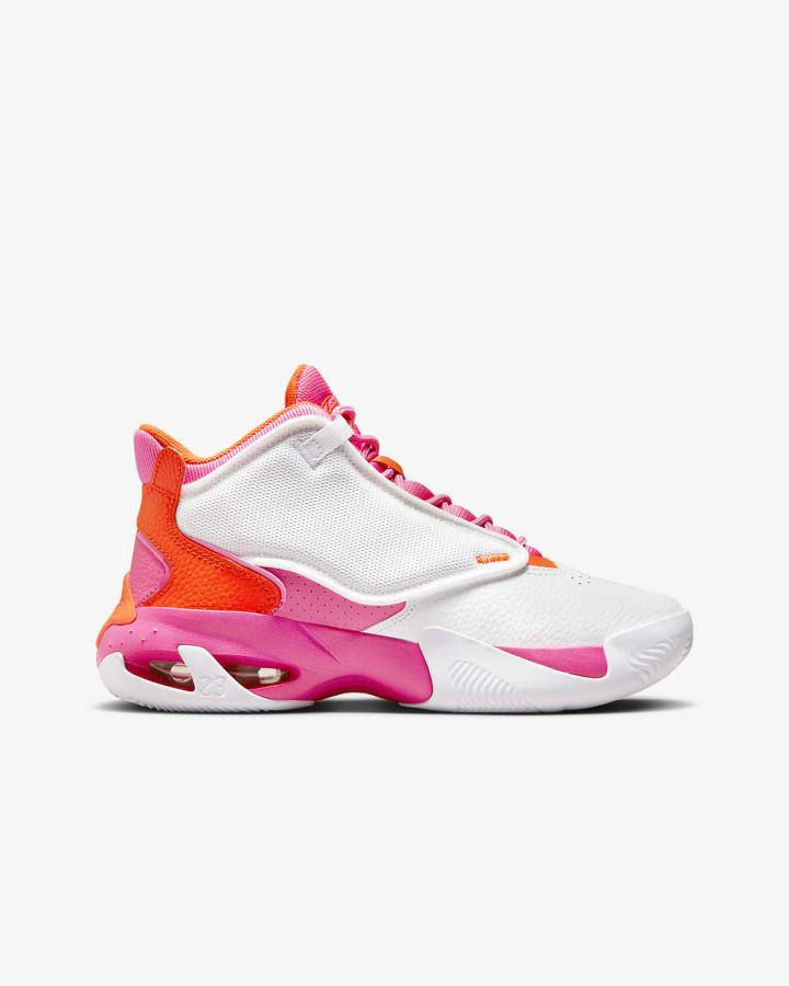 Zapatillas Nike Jordan Max Aura 4 Kids Niña Blancas Naranjas | ZWUJI-0675
