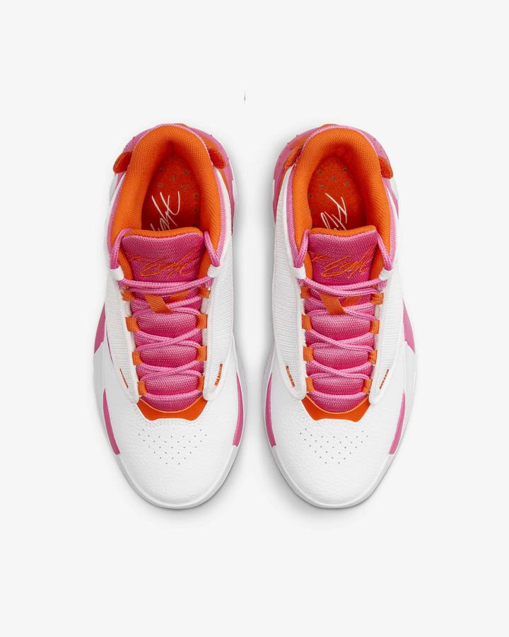 Zapatillas Nike Jordan Max Aura 4 Kids Niña Blancas Naranjas | ZWUJI-0675