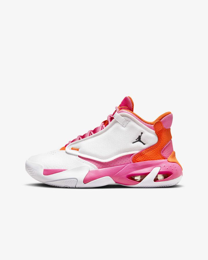 Zapatillas Nike Jordan Max Aura 4 Kids Niña Blancas Naranjas | ZWUJI-0675