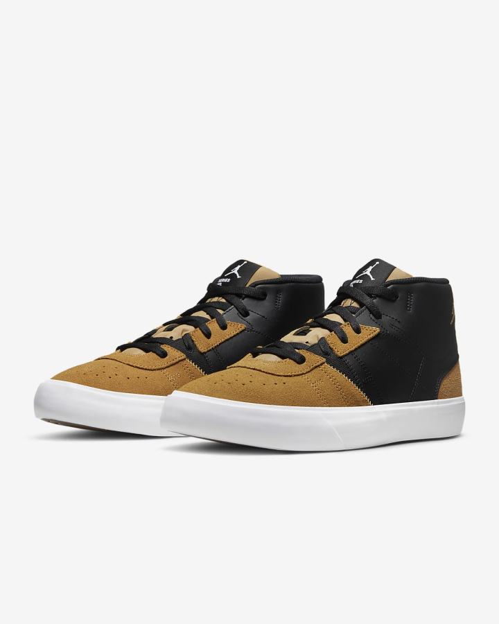 Zapatillas Nike Jordan Series Mid Hombre Negras Doradas Turquesa Blancas | TAKJP-6708