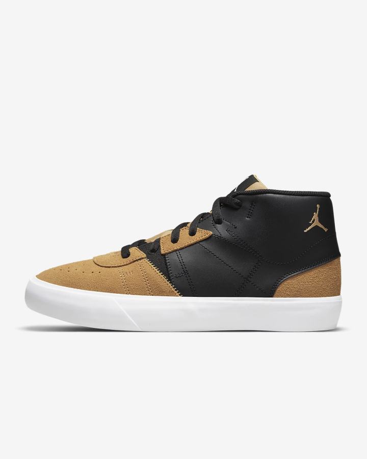 Zapatillas Nike Jordan Series Mid Hombre Negras Doradas Turquesa Blancas | TAKJP-6708