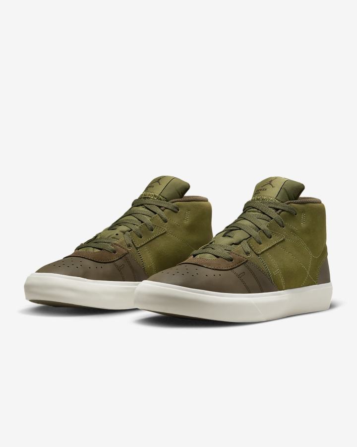 Zapatillas Nike Jordan Series Mid Hombre Blancas Verde Oliva Claro | YKQTM-8407