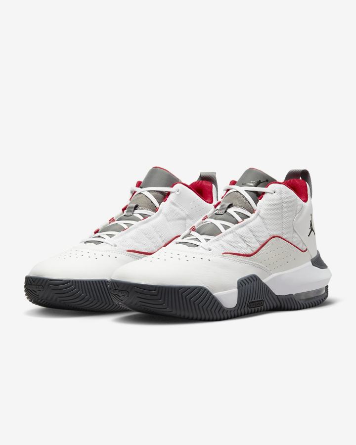 Zapatillas Nike Jordan Stay Loyal Hombre Blancas Gris Oscuro Rojas Negras | ZLMIQ-9382