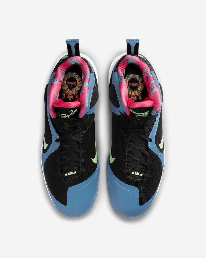 Zapatillas Nike LeBron IX Hombre Negras Azules Rojas Verde Claro | SRXWB-7392