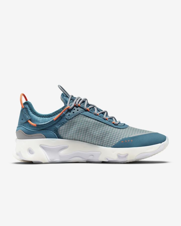 Zapatillas Nike React Live Hombre Azules Gris Naranjas | MSFVX-7450