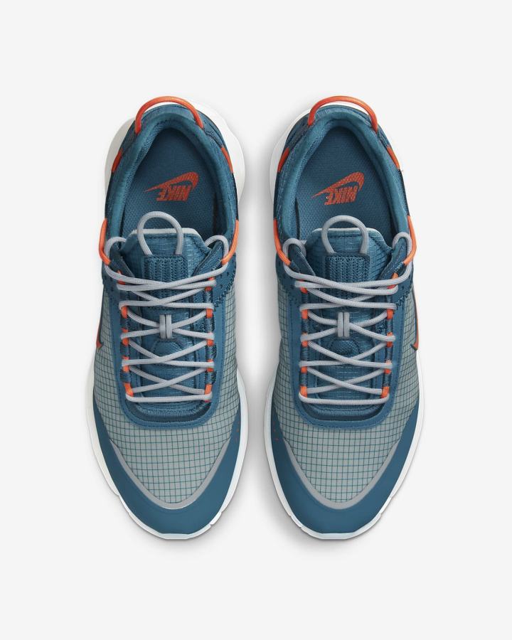 Zapatillas Nike React Live Hombre Azules Gris Naranjas | MSFVX-7450