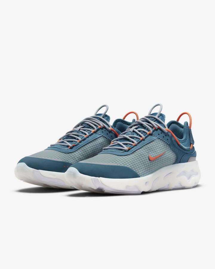 Zapatillas Nike React Live Hombre Azules Gris Naranjas | MSFVX-7450